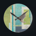 Aviär skrapbok II Rund Klocka<br><div class="desc">Djur</div>