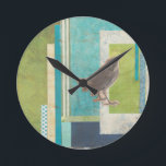 Aviär skrapbok II Rund Klocka<br><div class="desc">Djur</div>