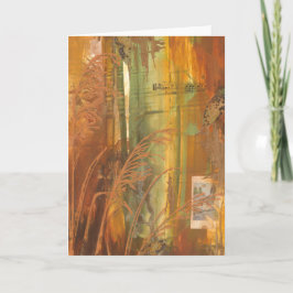 Aviarium för höst för hälsningkort: Sparrow Kort