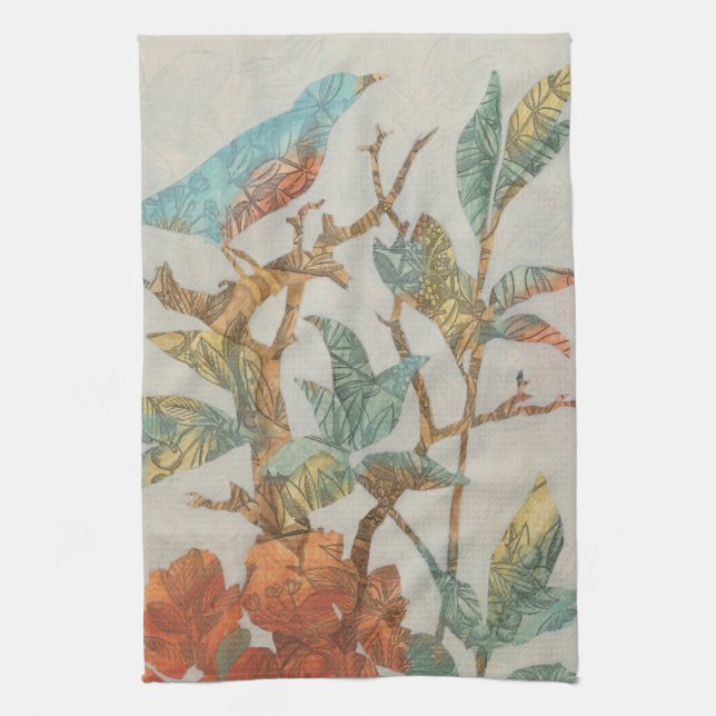 Aviary Collage I Kökshandduk (Vertikal)