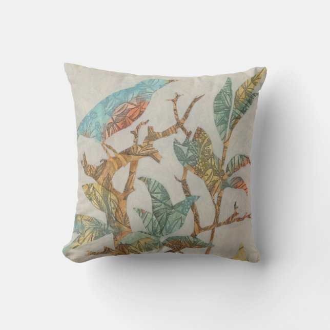 Aviary Collage I Kudde (Framsida)