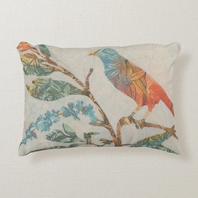 Aviary Collage II Prydnadskudde (Framsidan)