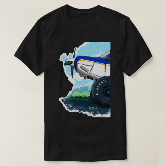 Aviat Husky front Valdez Alaska Stol T Shirt (Design framsida)