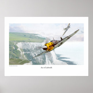 Aviation Artポスター"Messerschmitt Bf 109" Poster