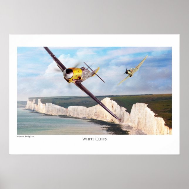 Aviation Artポスター"Messerschmitt Bf 109" Poster (Framsidan)