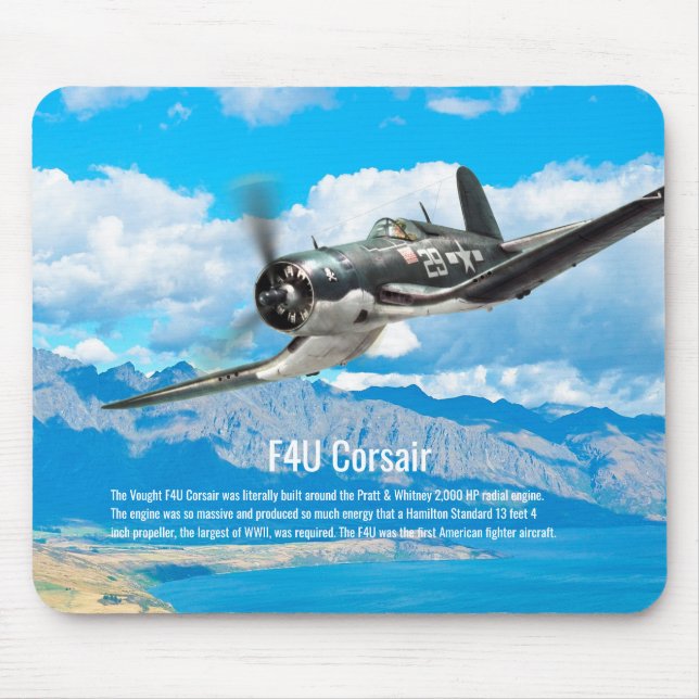 Aviation Art Mousepad "F4U Corsair" Musmatta (Framsidan)
