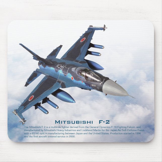 Aviation Art Mousepad "Mitsubishi F-2" Musmatta (Framsidan)