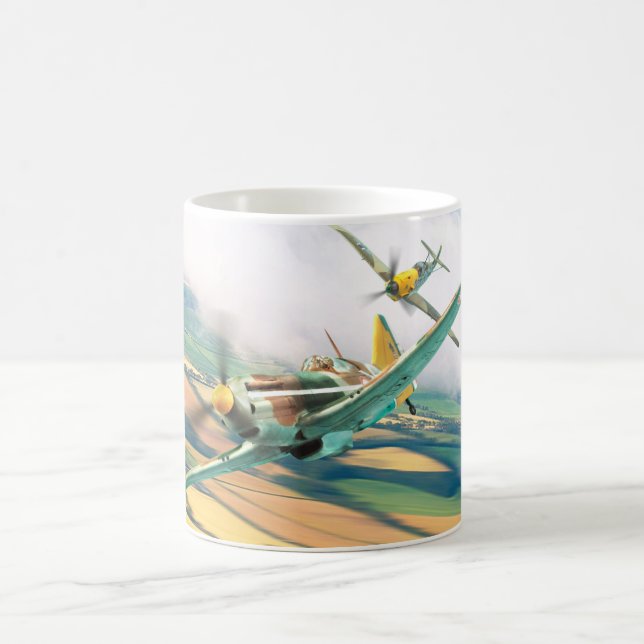 Aviation Art mug "Dewoitine D.520" Kaffemugg (Center)