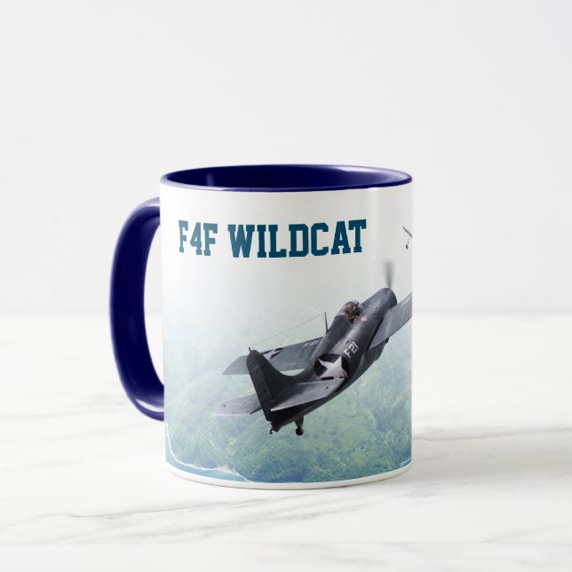 Aviation Art Mug "F4F Wildcat" Mugg (Framsida vänster)