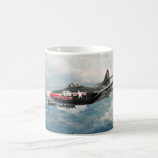 Aviation Art Mug "F9F Panther" Kaffemugg (Center)