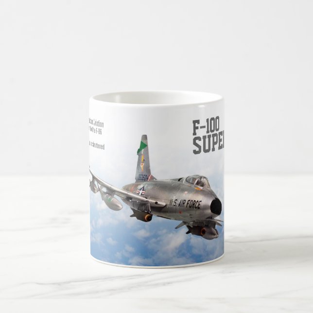 Aviation Art Mug "F-100 Super Sabre" Kaffemugg (Center)