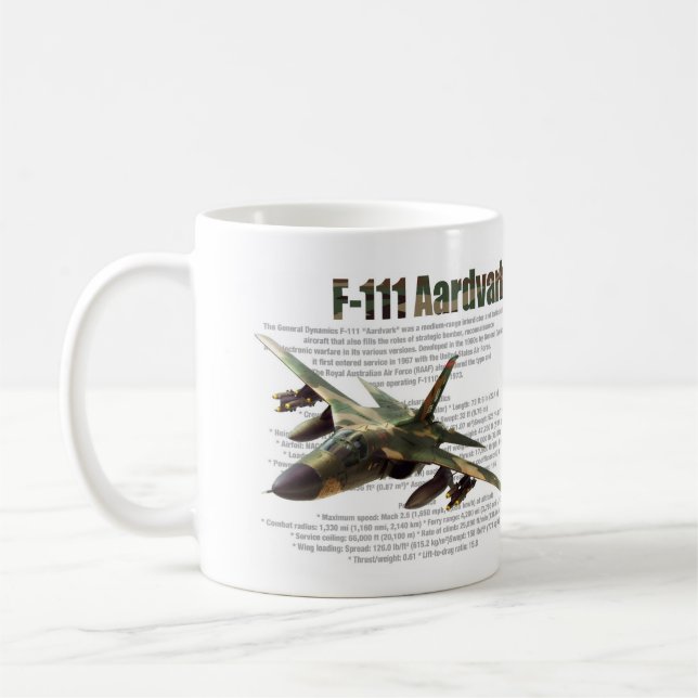 Aviation Art mug "F-111 Aardvark" Kaffemugg (Vänster)