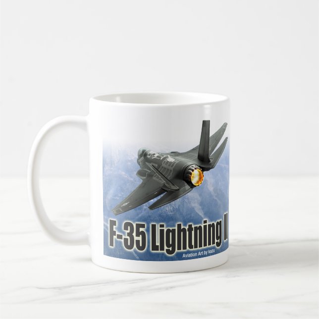 Aviation Art Mug "F-35 Lightning II" Kaffemugg (Vänster)