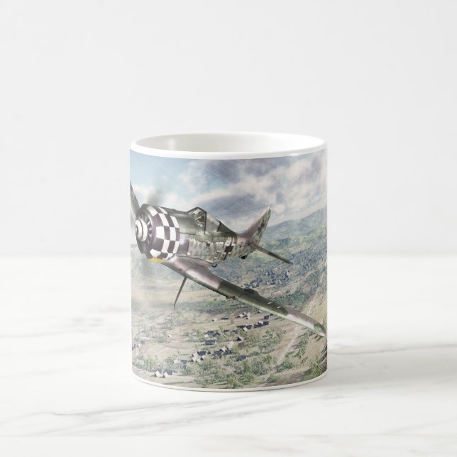 Aviation Art mug "Focke-Wulf FW-190A-6 " Kaffemugg (Center)