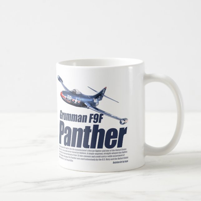 Aviation Art mug "Grumman F9F Panther" Kaffemugg (Höger)