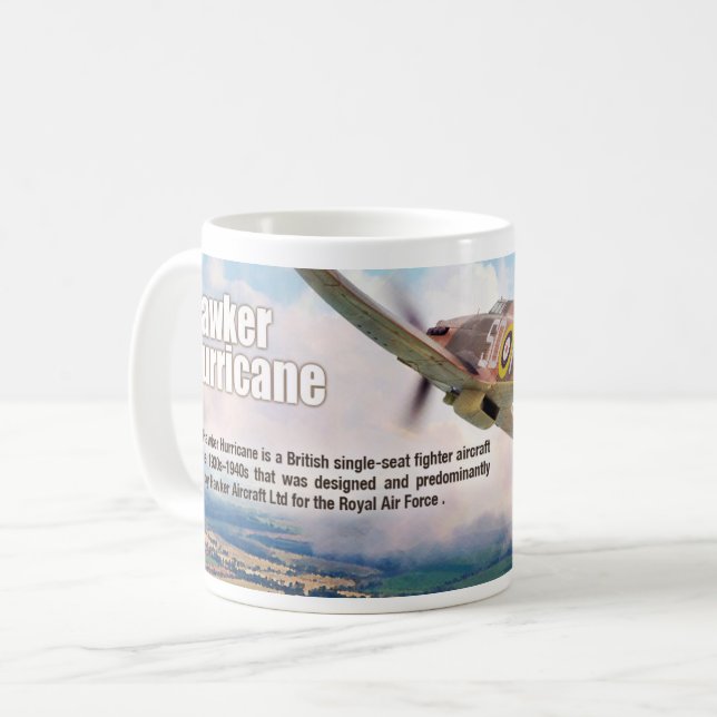 Aviation Art mug "Hawker Hurricane" Kaffemugg (Framsida vänster)