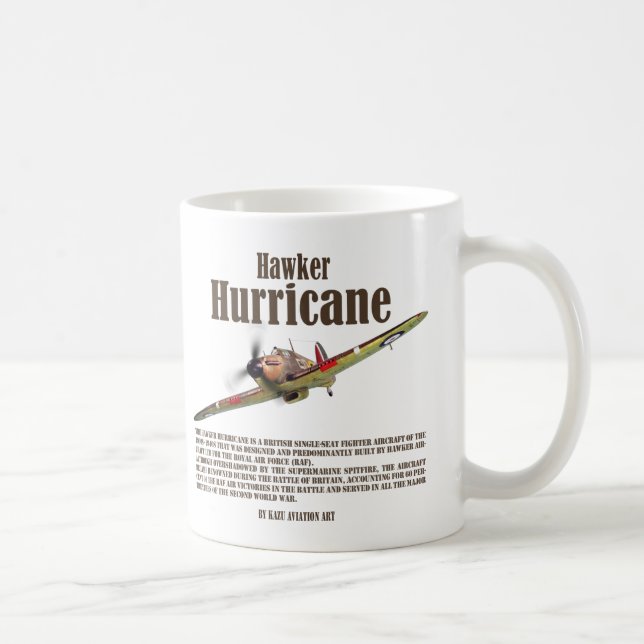 Aviation Art mug "Hawker Hurricane" Kaffemugg (Höger)