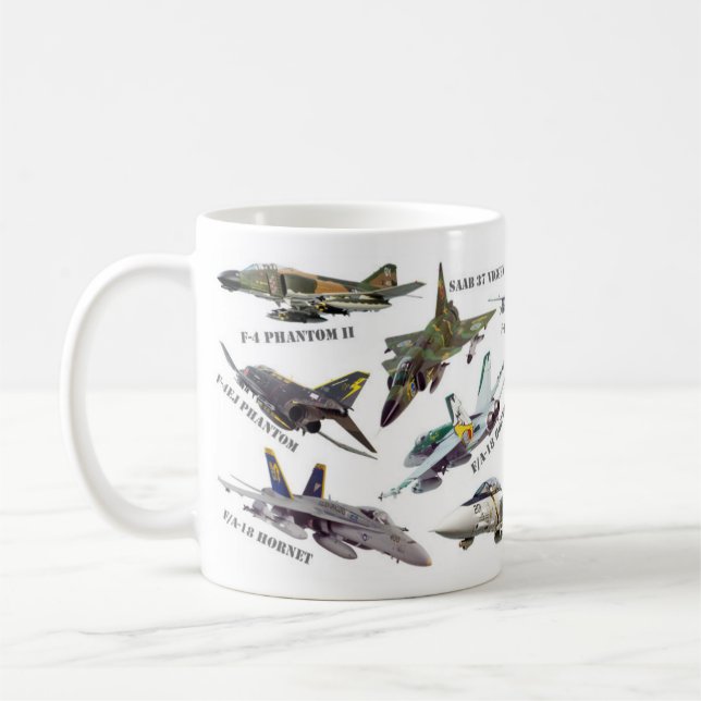 Aviation Art mug "Jet fighter" Kaffemugg (Vänster)