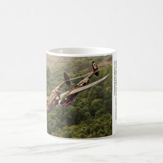 Aviation Art mug "Lockheed P-38 Lightning" Kaffemugg (Center)
