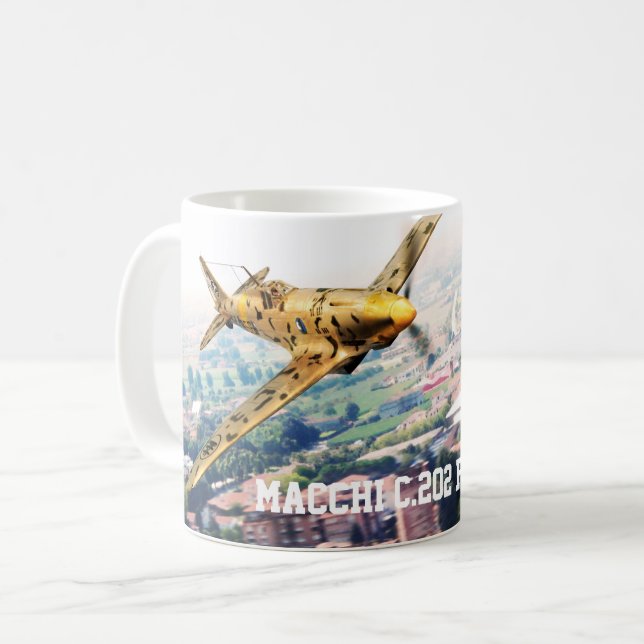 Aviation Art Mug "Macchi C.202 Folgore" Kaffemugg (Framsida vänster)