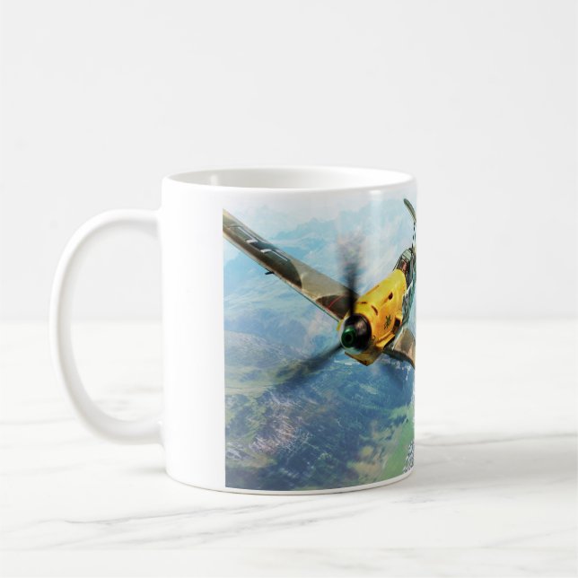 Aviation Art mug "Messerschmitt Bf 109" Kaffemugg (Vänster)