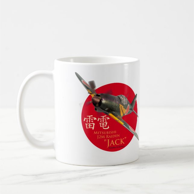 Aviation Art mug "Mitsubishi J2M Raiden " Kaffemugg (Vänster)