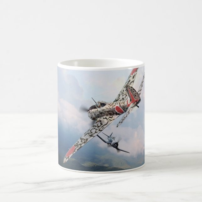 Aviation Art mug  "Nakajima Ki-43　隼　Oscar" Kaffemugg (Center)