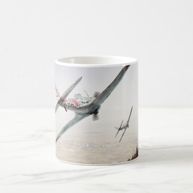 Aviation Art mug "Nakajima Ki-43 Hayabusa Oscar" Kaffemugg (Center)