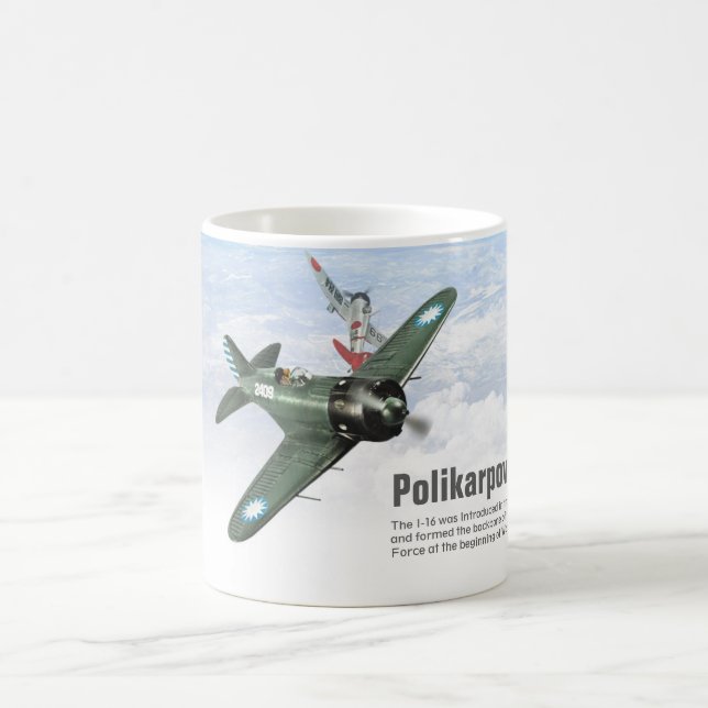 Aviation Art Mug "Polikarpov I-16" Kaffemugg (Center)