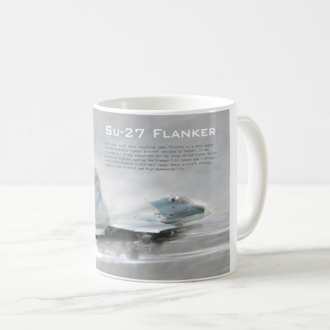 Aviation Art Mug "Su-27 Flanker" Kaffemugg (Framsida höger)