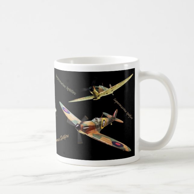 Aviation Art Mug "Supermarine Spitfire" Kaffemugg (Höger)