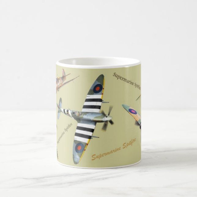 Aviation Art Mug "Supermarine Spitfire" Kaffemugg (Center)