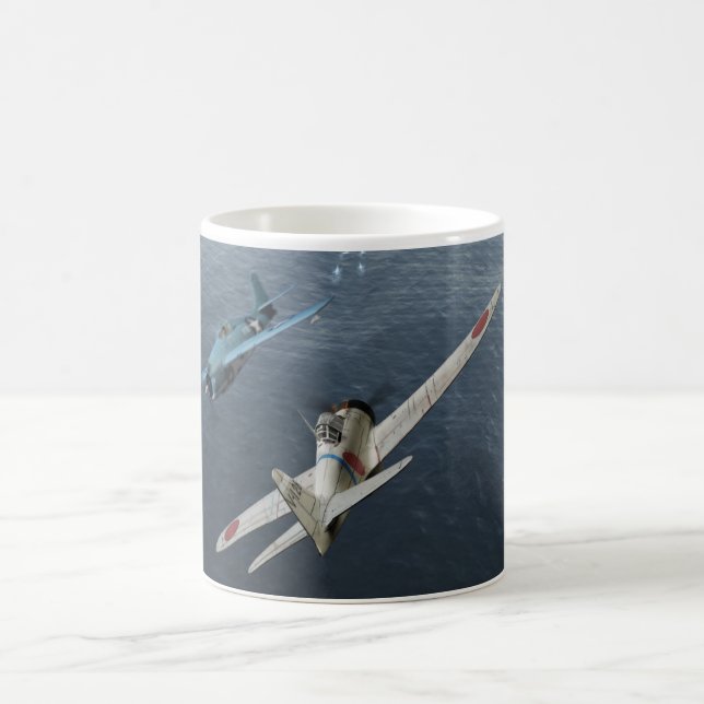 Aviation Art Mug "Zero Fighter Sky Samurai" Kaffemugg (Center)