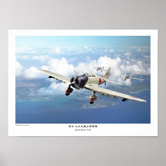 Aviation Art Poster "Aichi D3A "Val" (Framsidan)