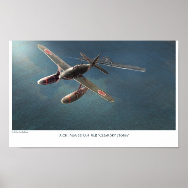 Aviation Art Poster "Aichi M6A Seiran" (Framsidan)