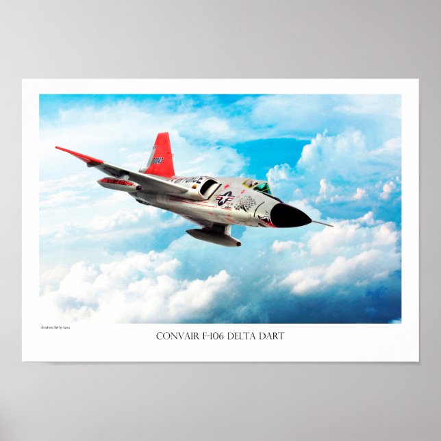 Aviation Art Poster "Convair F-106 Delta Dart" (Framsidan)