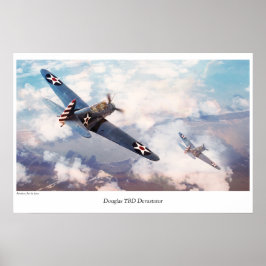 Aviation Art Poster "Douglas TBD Devastator"