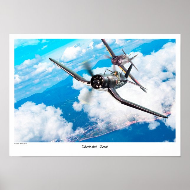 Aviation Art Poster "F4U Corsair" (Framsidan)