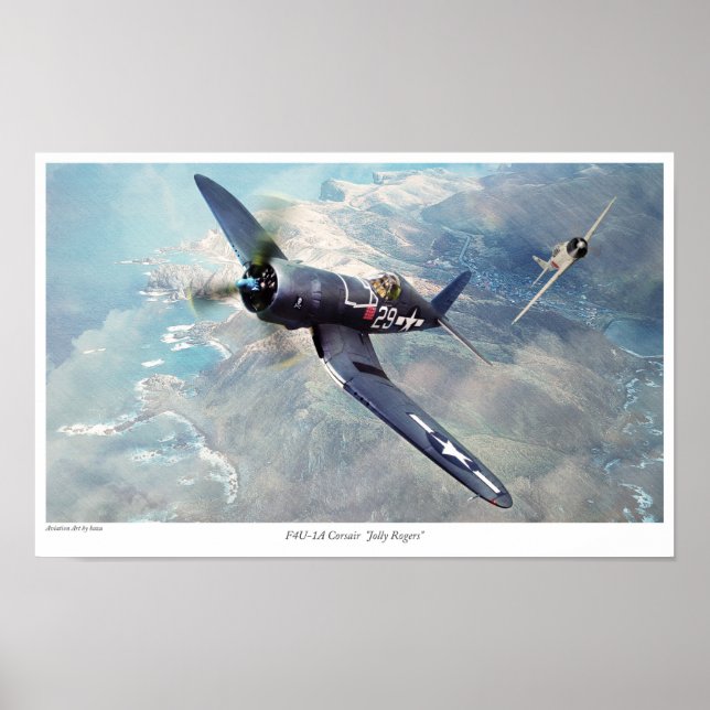 Aviation Art Poster "F4U Corsair " (Framsidan)