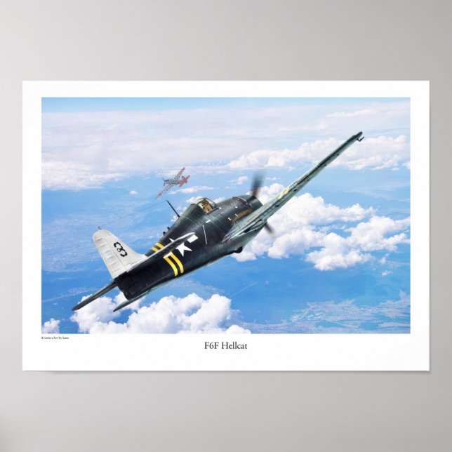 Aviation Art Poster "F6F Hellcat" (Framsidan)