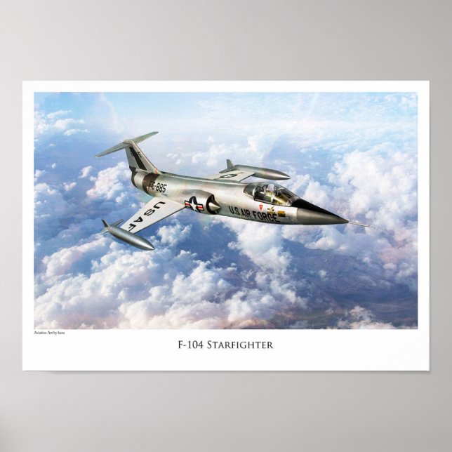 Aviation Art Poster "F-104 Starfighter" (Framsidan)
