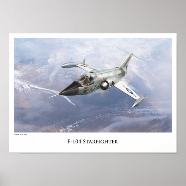 Aviation Art Poster "F-104 Starfighter" (Framsidan)