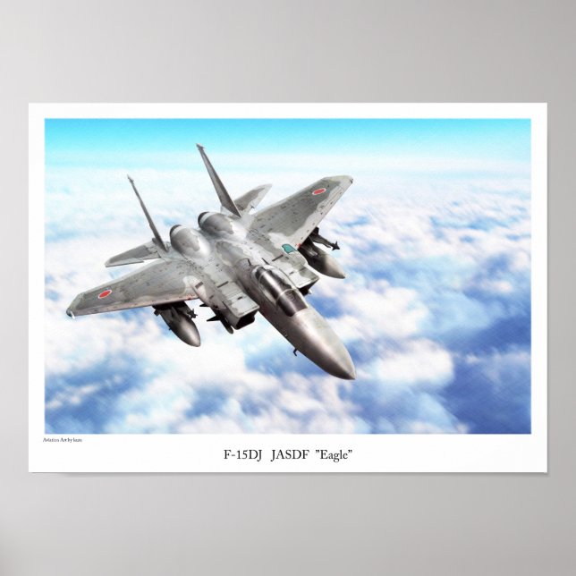 Aviation Art Poster "F-15DJ JASDF  Eagle" (Framsidan)