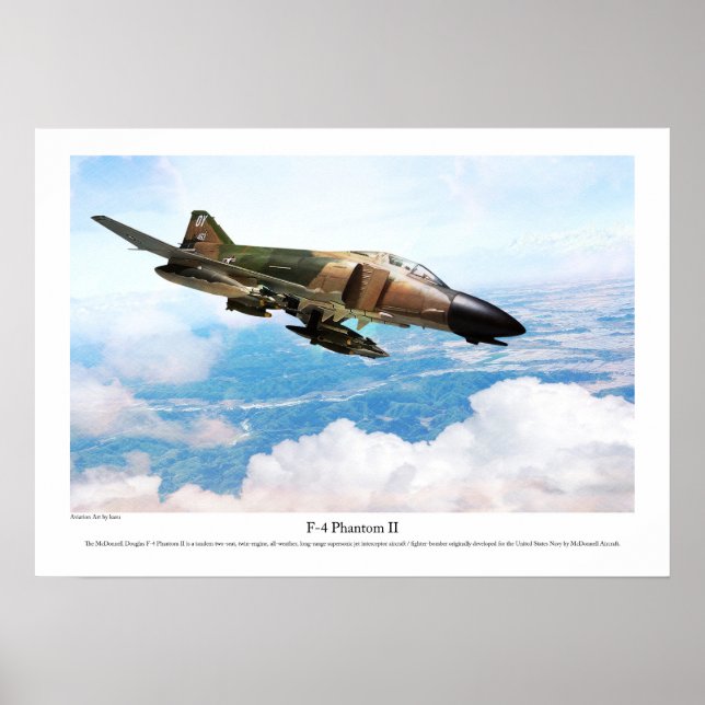 Aviation Art Poster "F-4 Phantom II" (Framsidan)