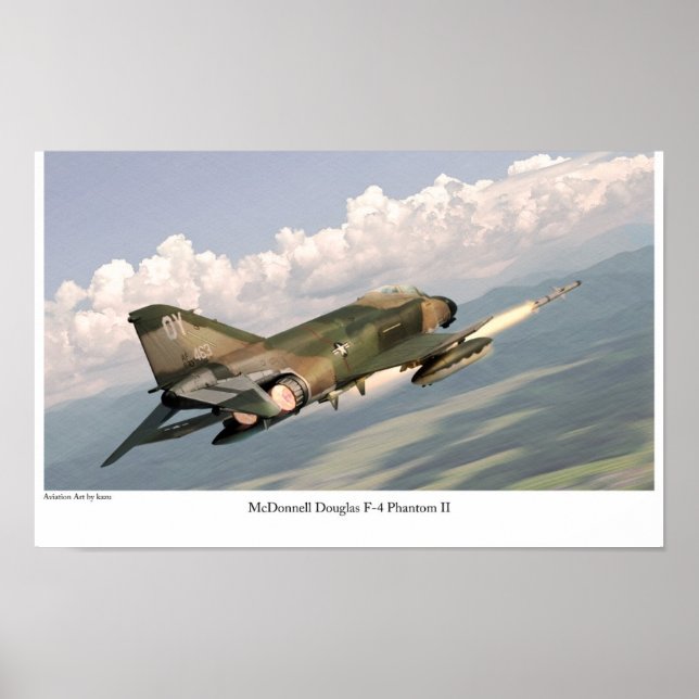 Aviation Art Poster "F-4 Phantom II" (Framsidan)