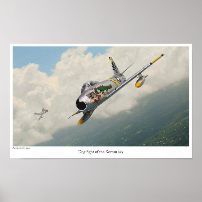 Aviation Art Poster "F-86 Saber" (Framsidan)