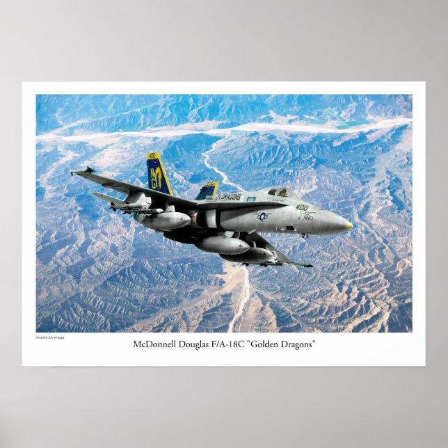 Aviation Art Poster "F/A-18 Hornet" (Framsidan)