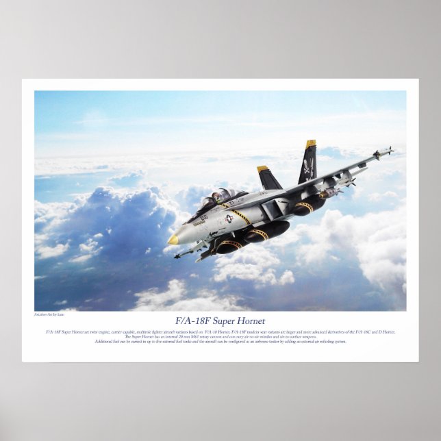 Aviation Art Poster "F/A-18F Super Hornet " (Framsidan)