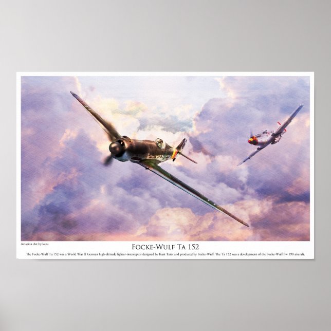 Aviation Art Poster "Focke-Wulf Ta 152" (Framsidan)
