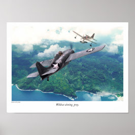 Aviation Art Poster "Grumman F4F Wildcat"